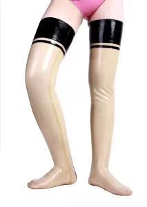 Latex Cuban Thigh Hi Stockings