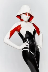 Latex Arachne Spidey Hooded Catsuit