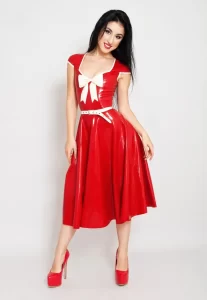 Latex Bow-delicious Party Dress