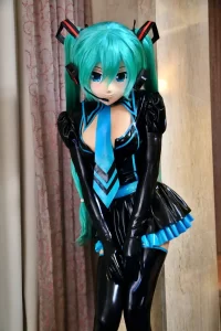Latex Miku Cosplay Costume Dress