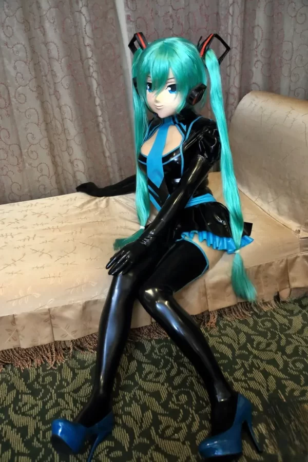 Latex Miku Cosplay Costume Dress