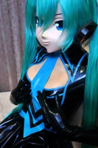 Latex Miku Cosplay Costume Dress