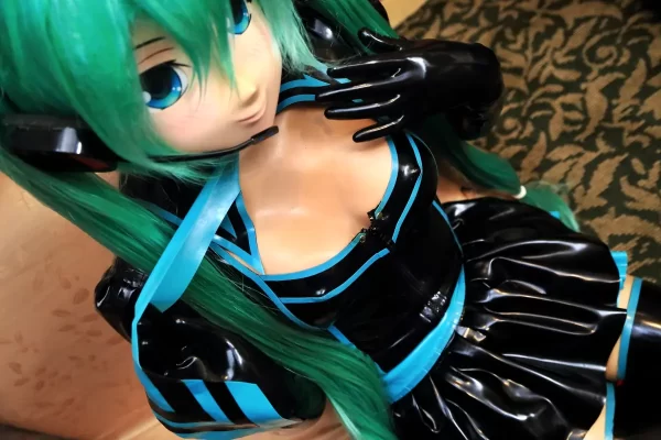 Latex Miku Cosplay Costume Dress