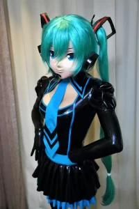 Latex Miku Cosplay Costume Dress