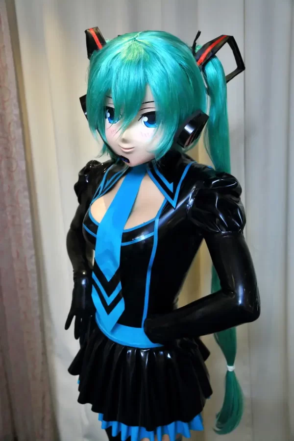 Latex Miku Cosplay Costume Dress