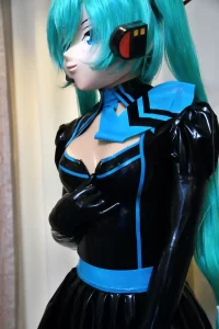 Latex Miku Cosplay Costume Dress