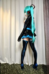Latex Miku Cosplay Costume Dress