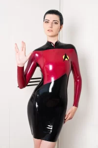 Latex Flight Deck Mini Dress