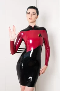 Latex Flight Deck Mini Dress