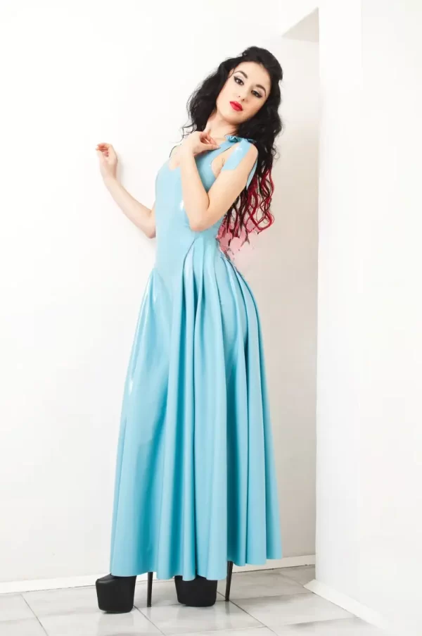 Latex Maxi-Saxy Maxi Prom Dress