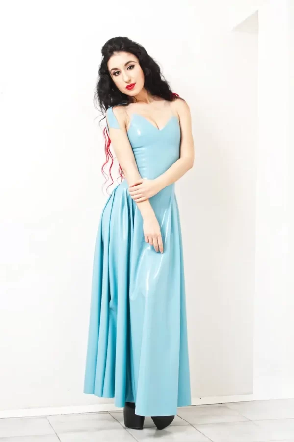 Latex Maxi-Saxy Maxi Prom Dress