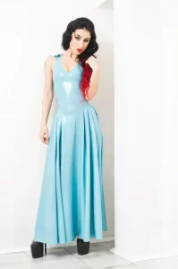 Latex Maxi-Saxy Maxi Prom Dress
