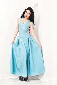 Latex Maxi-Saxy Maxi Prom Dress