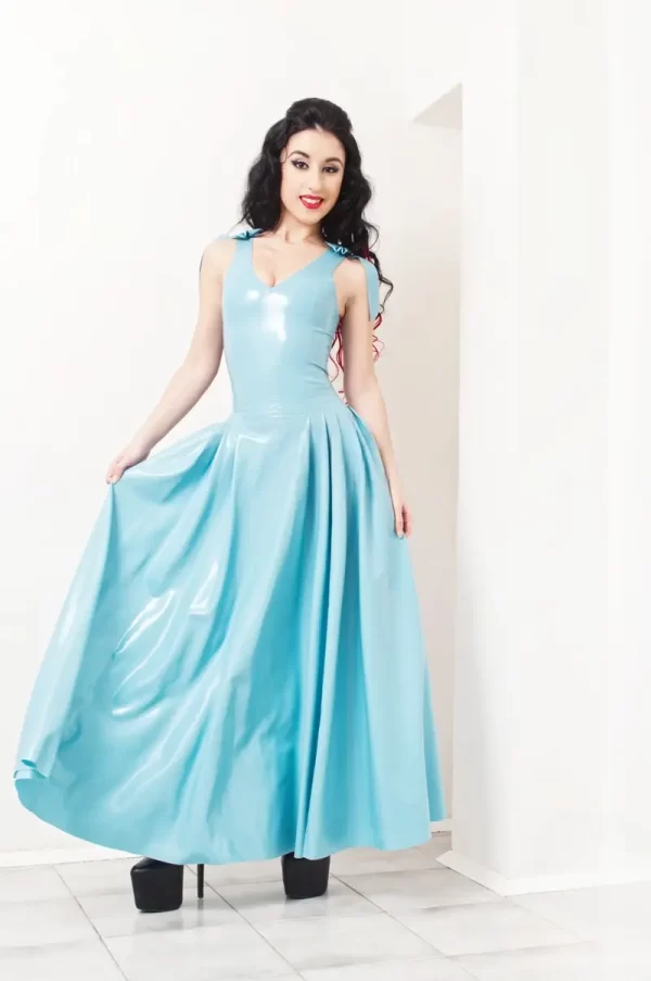 Latex Maxi-Saxy Maxi Prom Dress
