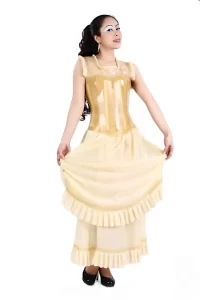 Latex Southern Gal Saloon Style Corseted Party Dress