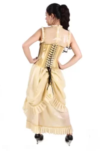 Latex Southern Gal Saloon Style Corseted Party Dress