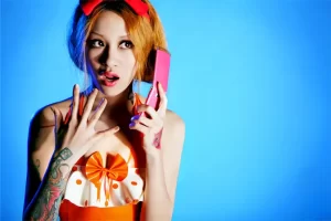 Latex Dotty Polka-Dot Micro Party Dress