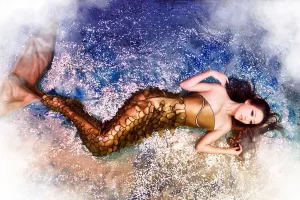 Latex Full Mermaid Dress