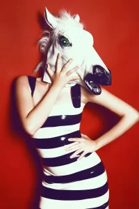 Latex Striped Fury Dress