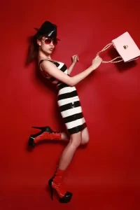 Latex Striped Fury Dress