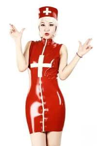 Latex Crimson Cross Dress
