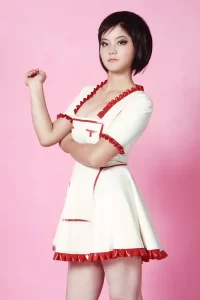 Latex Cardiac Arrest Mini-Dress Nurse Uniform