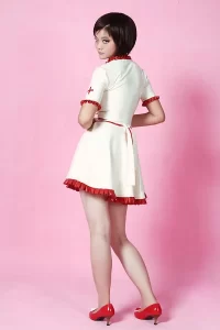 Latex Cardiac Arrest Mini-Dress Nurse Uniform