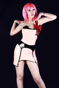 Latex Gartered Dance Dress