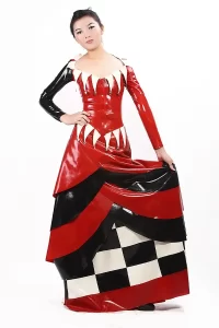 Latex Checkered Jester Lady Dress