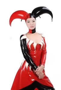 Latex Checkered Jester Lady Dress