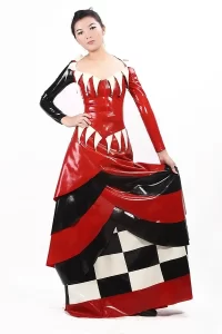 Latex Checkered Jester Lady Dress