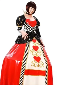 Latex Alices Wonderland Costume Dress