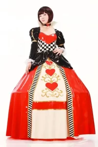 Latex Alices Wonderland Costume Dress