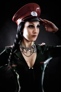 Latex Military Madonna Dress