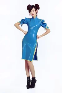 Latex Street Fighter: Chun-Li Dress