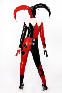 Latex Female Jester Catsuit