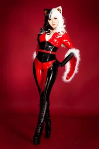 Latex Wild About Mrs Claus Catsuit