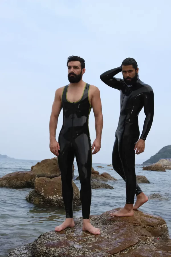 Latex Mens Standard Front Zipper Catsuit