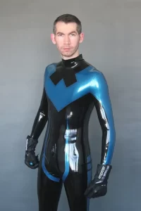 Latex Mens Nightwinger Back Zipper Catsuit