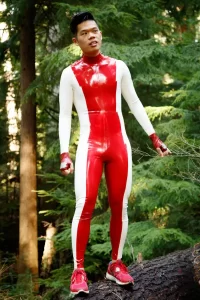 Latex Mens Stagger Lee Shoulder-Zipper Catsuit