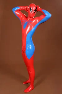 Latex Mens Spider-Man Streaker Total Coverage Catsuit