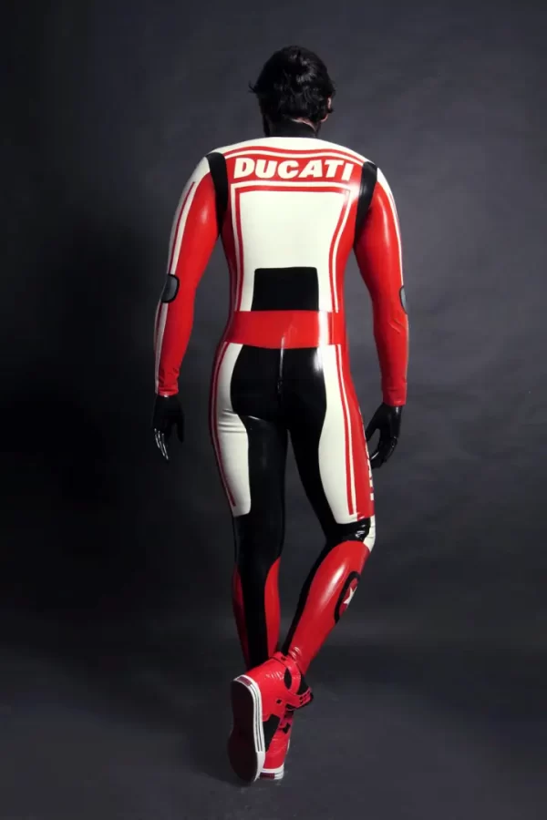 Latex Mens Brand Name MotoGP Biker Catsuit Version 10