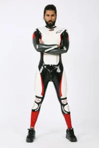 Latex Mens Brand Name MotoGP Biker Catsuit Version 14