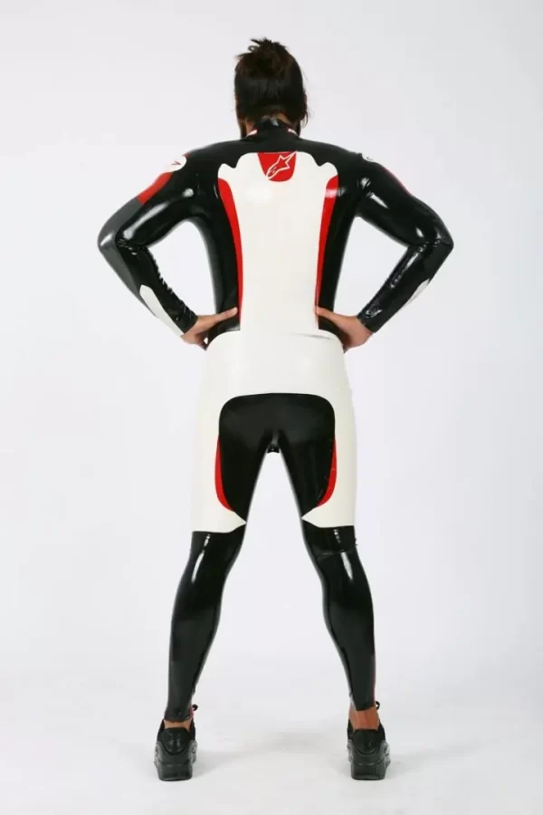 Latex Mens Brand Name MotoGP Biker Catsuit Version 14