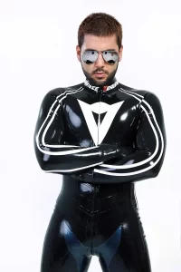 Latex Mens Brand Name MotoGP Biker Catsuit version 20