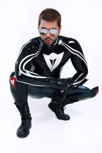 Latex Mens Brand Name MotoGP Biker Catsuit version 20