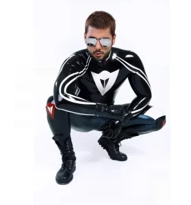 Latex Mens Brand Name MotoGP Biker Catsuit version 20