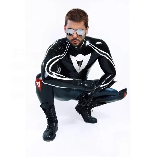Latex Mens Brand Name MotoGP Biker Catsuit version 20