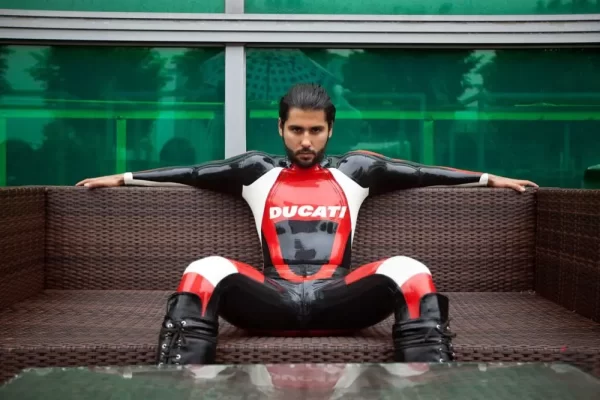 Latex Mens Brand Name T-Age MotoGP Biker Catsuit Version 9