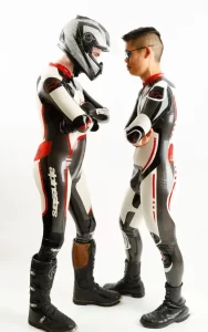 Latex Mens Brandname Biker Catsuit Version 9